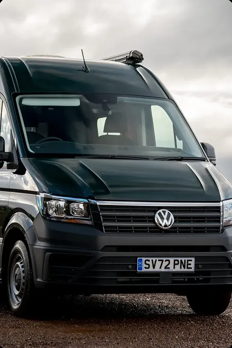 OLPRO drive-away awning kit fitted to a campervan