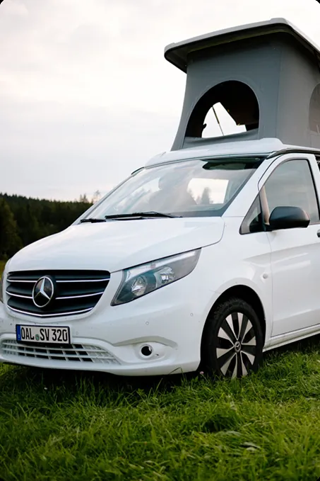 Mercedes Vito campervan with an OLPRO awning