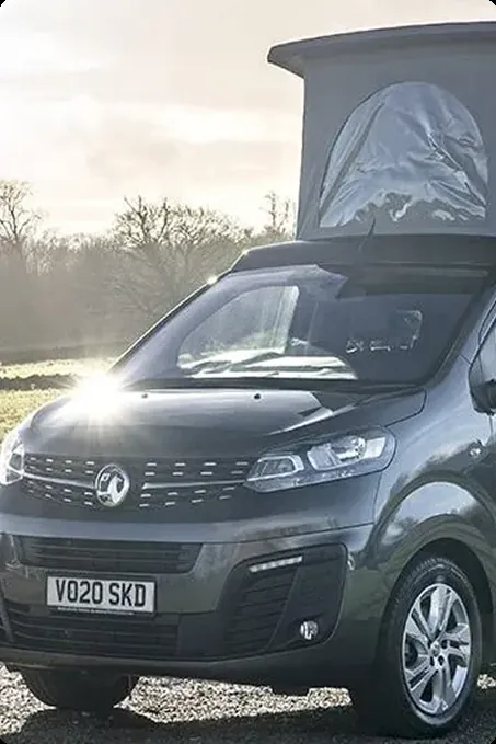 Vauxhall Vivaro campervan with an OLPRO awning